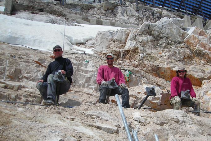 Auf der Zugspitze mit den neuen Ankern